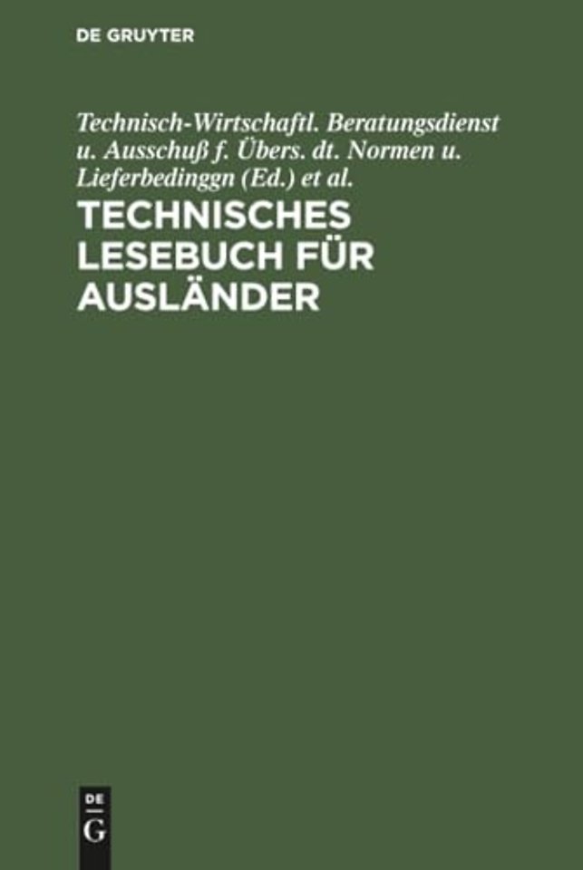 Technisches Lesebuch für Ausländer – [TWB–AFÜ]