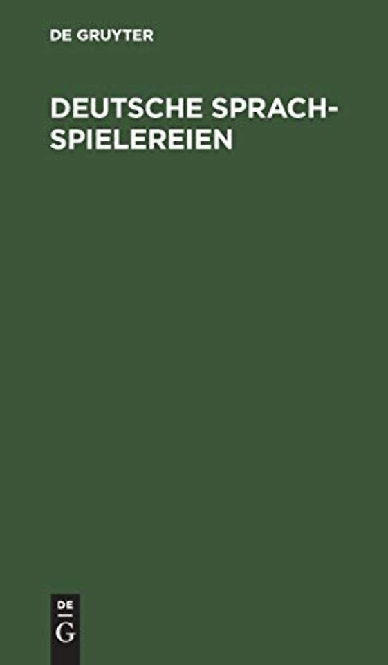 Deutsche Sprachspielereien