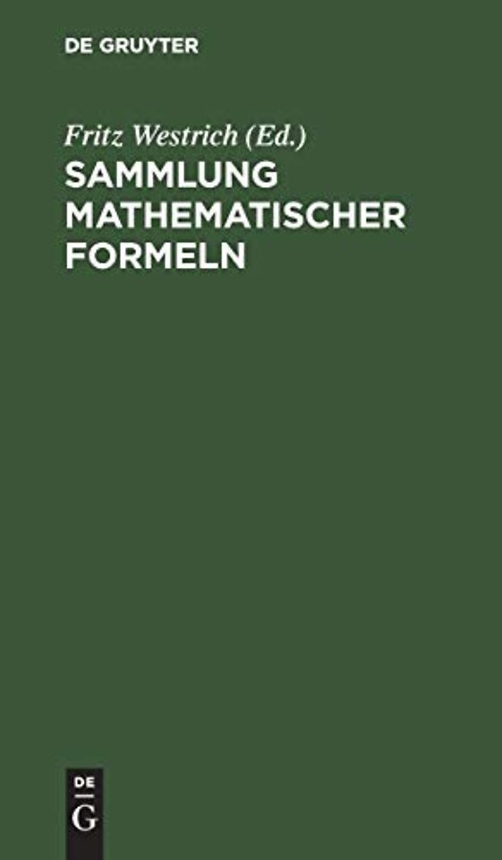 Sammlung mathematischer Formeln