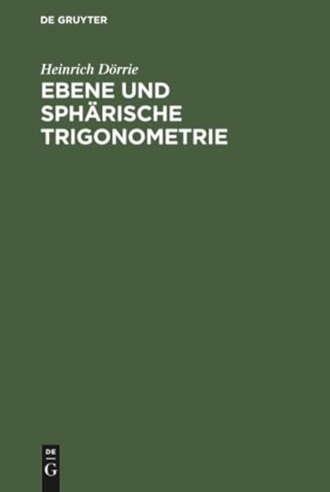 Ebene und sphärische Trigonometrie