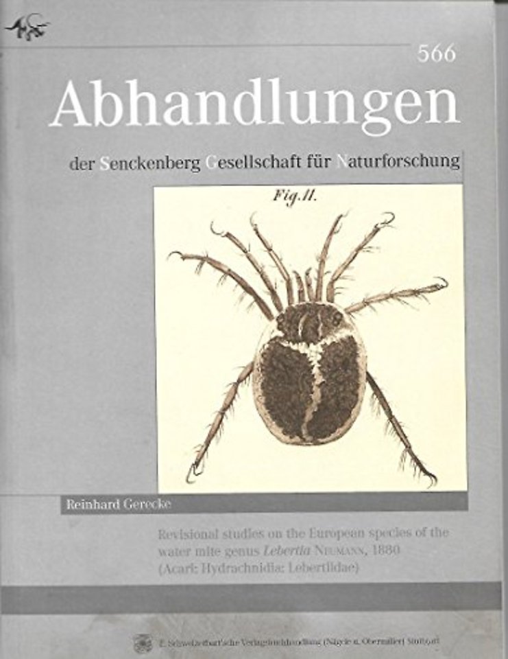 Revisional studies on the European species of the water mite genus Lebertia Neuman, 1880 (Acari: Hydrachnidia: Lebertiidae)