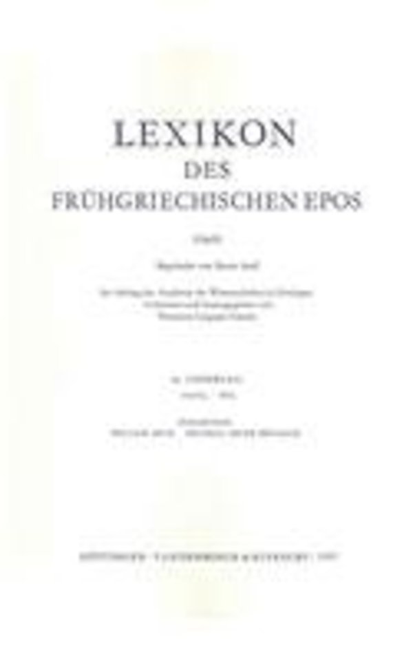 Lexikon Des Fruhgriechischen Epos Lfg. 16