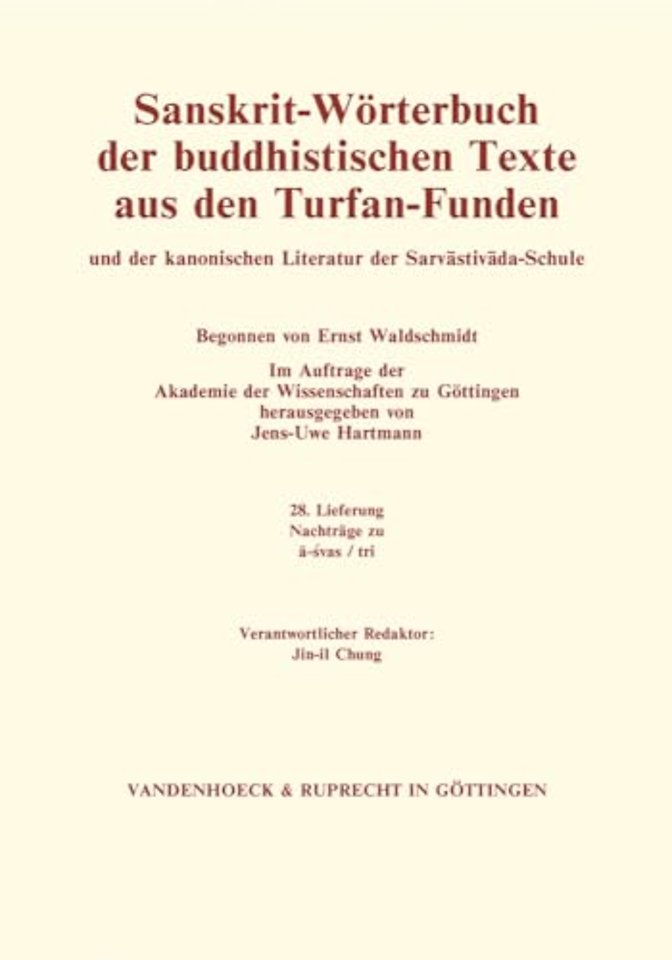Sanskrit-Worterbuch der buddhistischen Texte aus den Turfan-Funden. Lieferung 28