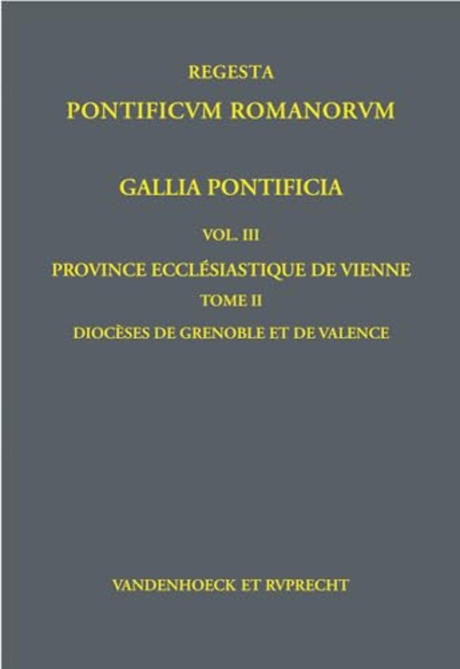 Gallia Pontificia. Vol. III