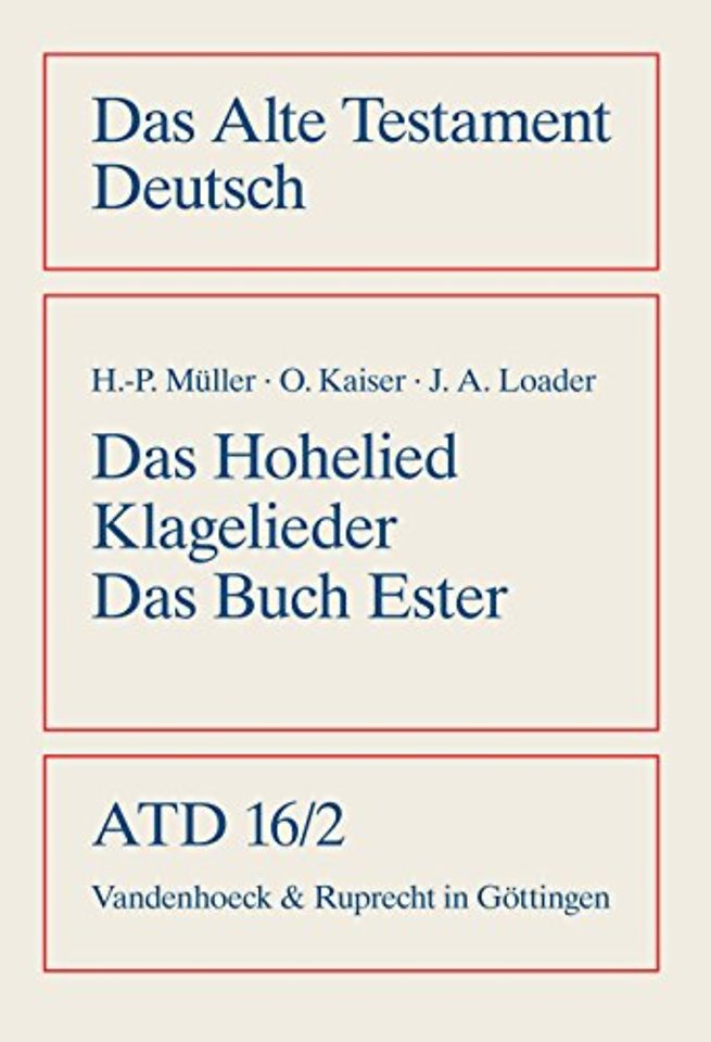 Das Hohelied, Klagelieder, Das Buch Ester