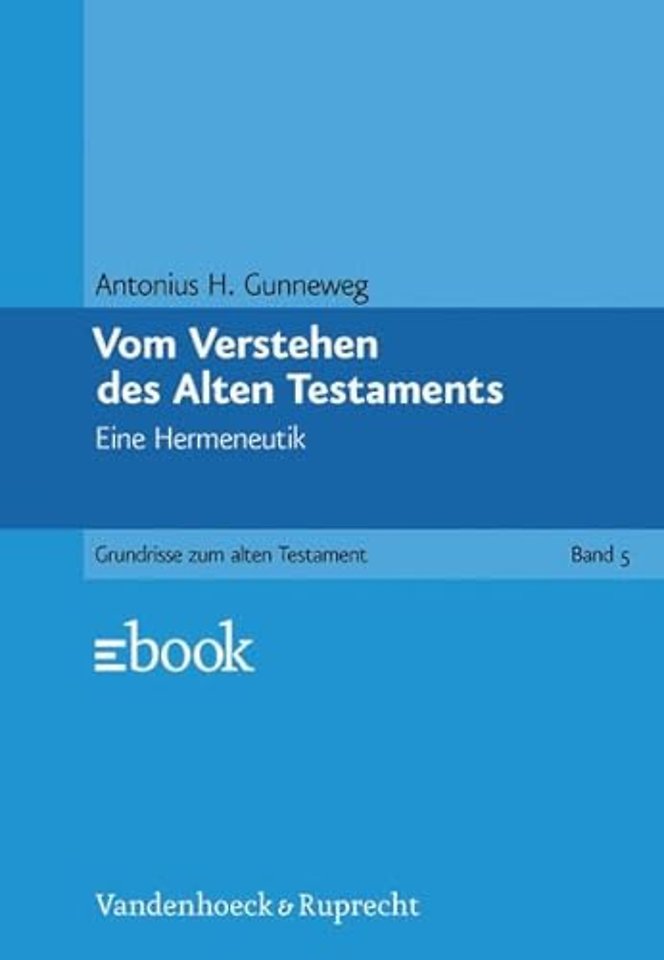 Vom Verstehen Des Alten Testaments
