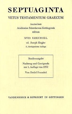 Septuaginta. Vetus Testamentum Graecum. Nachtrag Zu