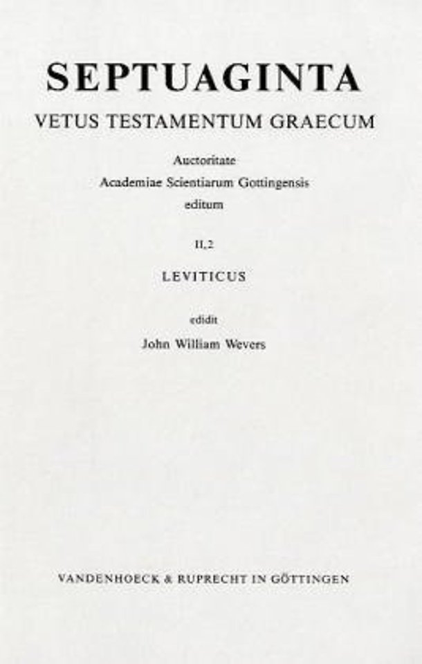 Septuaginta. Vetus Testamentum Graecum