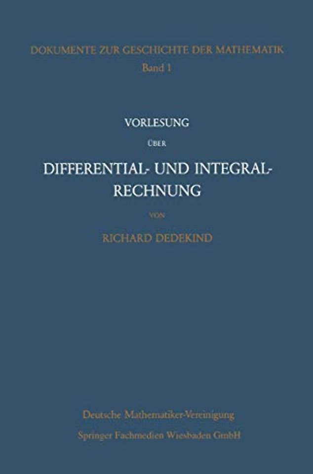 Vorlesung über Differential- und Integralrechnung 1861/62
