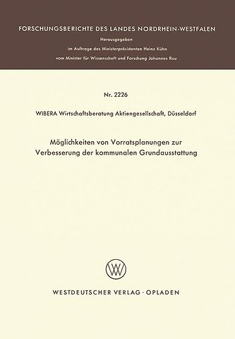 Möglichkeiten von Vorratsplanungen zur Verbesserung der kommunalen Grundausstattung
