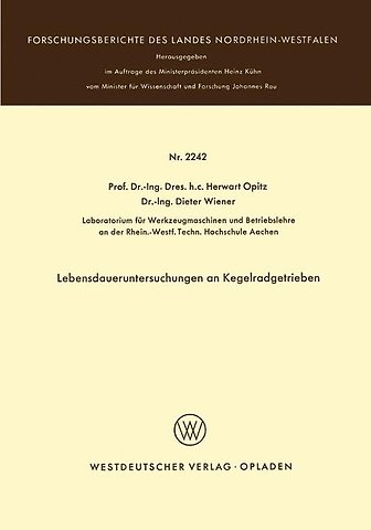 Lebensdaueruntersuchungen an Kegelradgetrieben