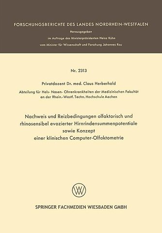 Nachweis und Reizbedingungen olfaktorisch und rhinosensibel evozierter Hirnrindensummenpotentiale sowie Konzept einer klinischen Computer-Olfaktometrie