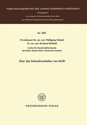 Über das Schmelzverhalten von Mullit