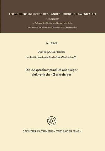 Die Ansprechempfindlichkeit einiger elektronischer Garnreiniger