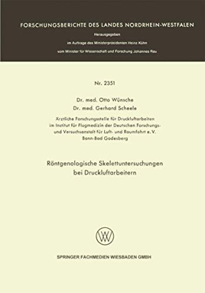 Röntgenologische Skelettuntersuchungen bei Druckluftarbeitern