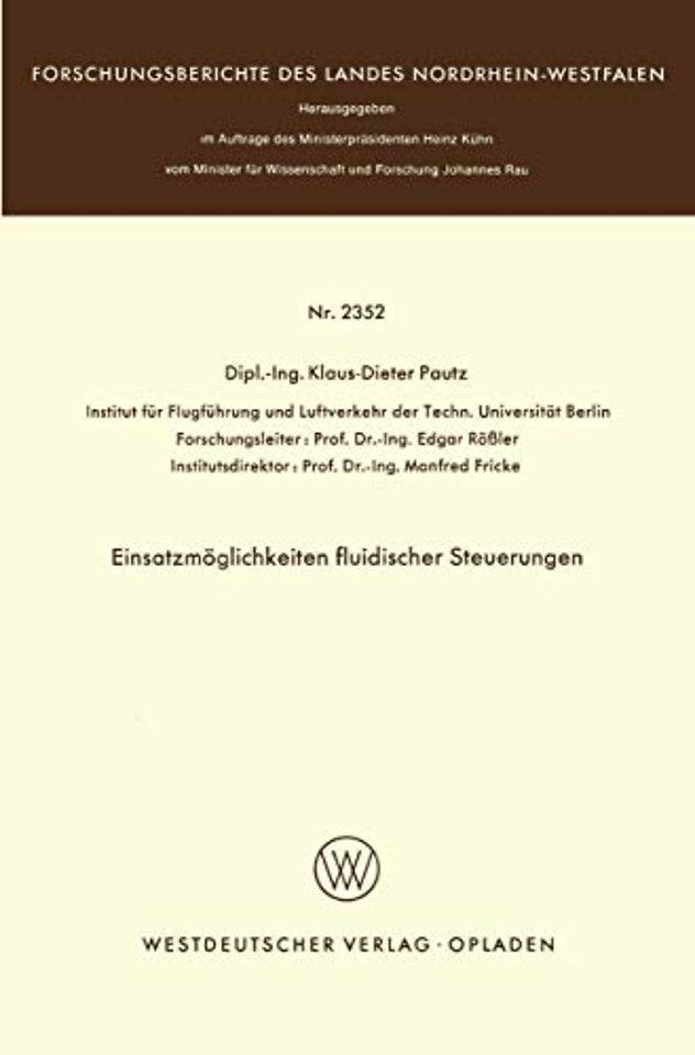 Einsatzmöglichkeiten fluidischer Steuerungen