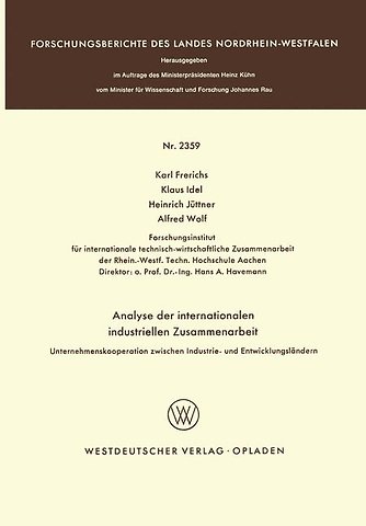 Analyse der internationalen industriellen Zusammenarbeit