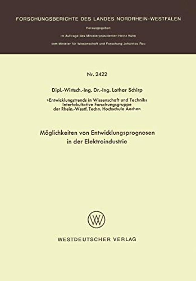 Möglichkeiten von Entwicklungsprognosen in der Elektroindustrie