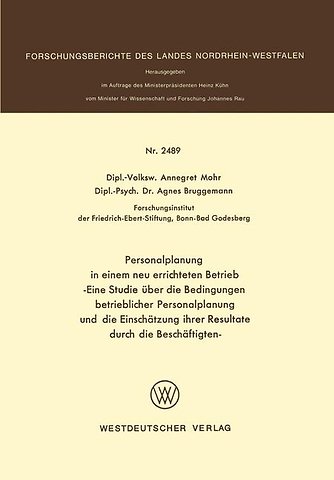 Personalplanung in einem neu errichteten Betrieb