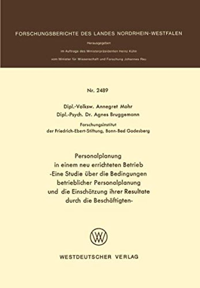 Personalplanung in einem neu errichteten Betrieb