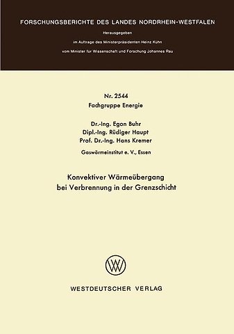 Konvektiver Wärmeübergang bei Verbrennung in der Grenzschicht