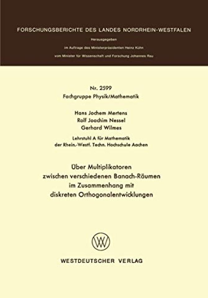 Über Multiplikatoren zwischen verschiedenen Banach-Räumen