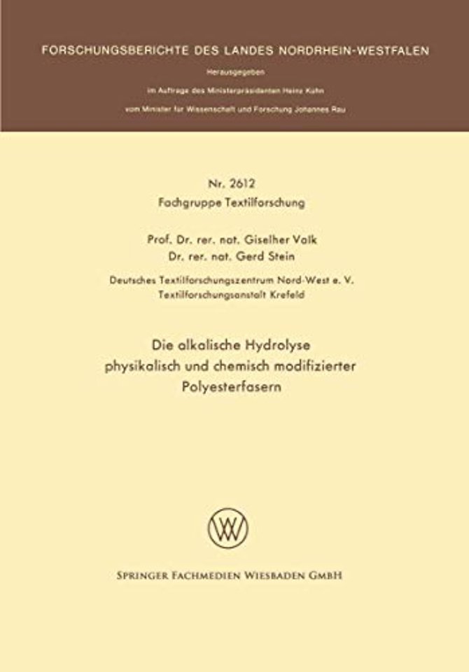 Die alkalische Hydrolyse physikalisch und chemisch modifizierter Polyesterfasern