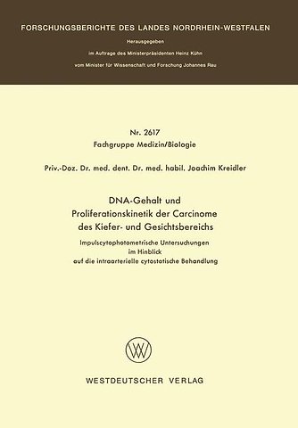 DNA-Gehalt und Proliferationskinetik der Carcinome des Kiefer- und Gesichtsbereichs