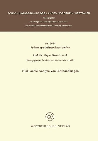 Funktionale Analyse von Lehrhandlungen