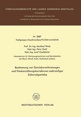 Bestimmung von Getriebeverformungen und Flankenrichtungskorrekturen mehrstufiger Zahnradgetriebe
