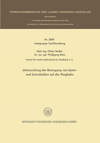 Untersuchung der Bewegung von Spinn- und Zwirnläufern auf der Ringbahn