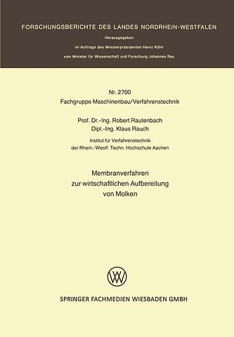 Membranverfahren zur wirtschaftlichen Aufbereitung von Molken
