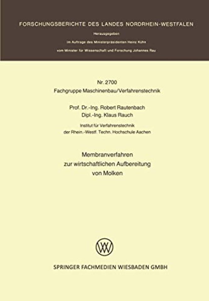 Membranverfahren zur wirtschaftlichen Aufbereitung von Molken