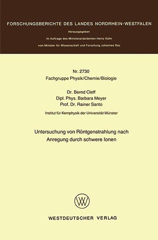 Untersuchung von Röntgenstrahlung nach Anregung durch schwere Ionen