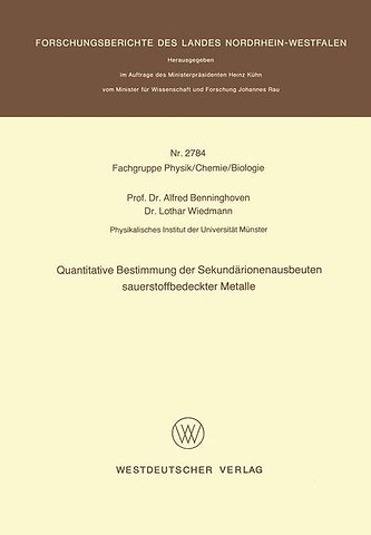 Quantitative Bestimmung der Sekundärionenausbeuten sauerstoffbedeckter Metalle