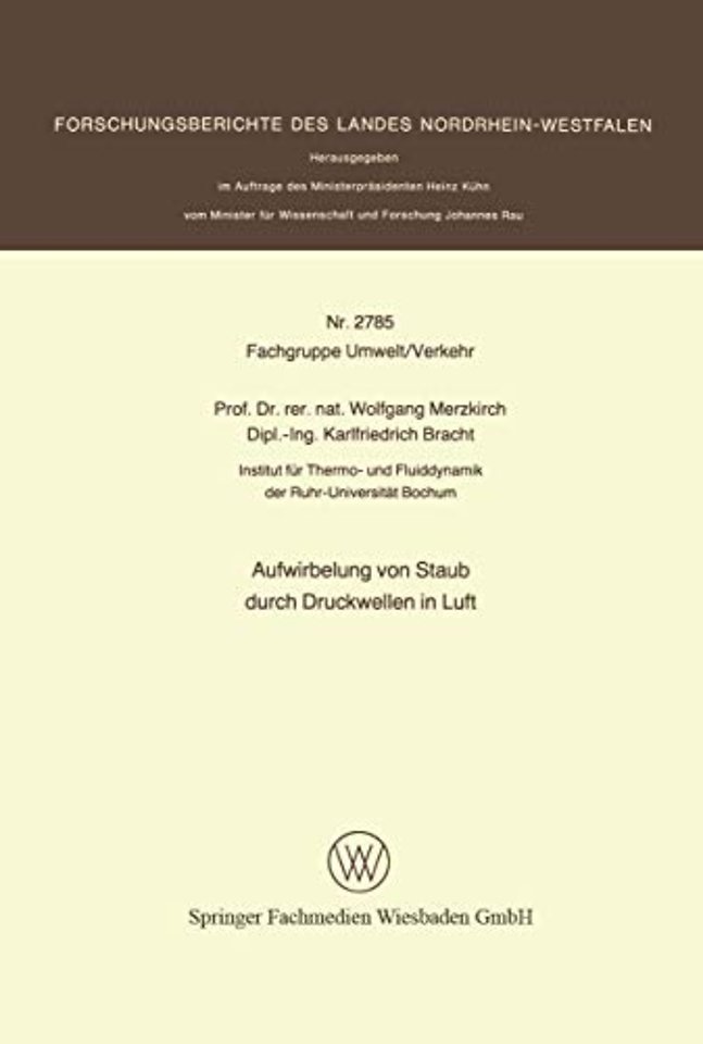 Aufwirbelung von Staub durch Druckwellen in Luft