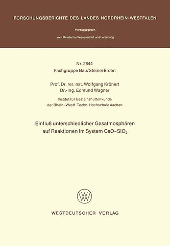Einfluß unterschiedlicher Gasatmosphären auf Reaktionen im System CaO-SiO2