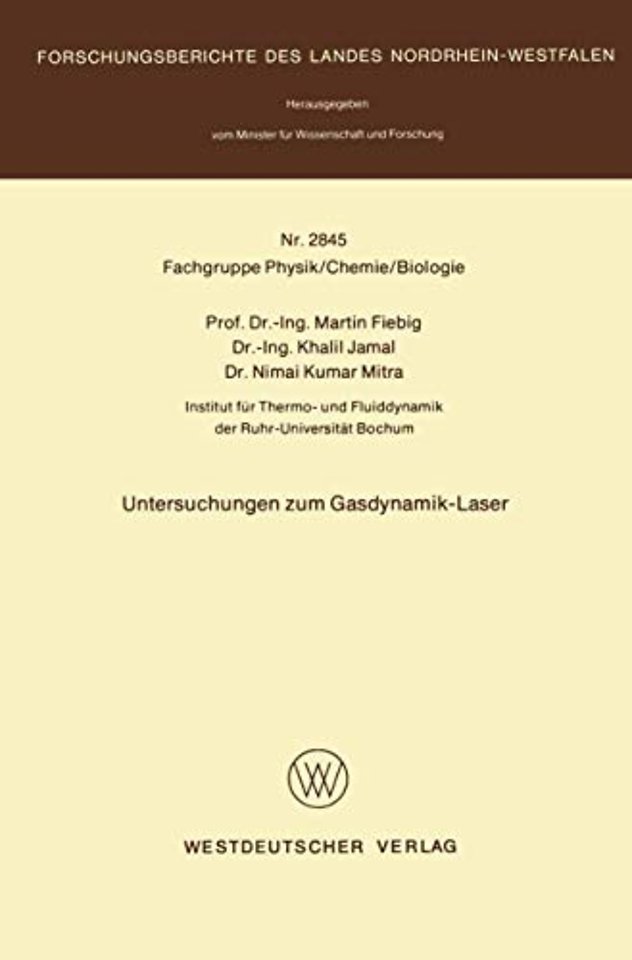Untersuchungen zum Gasdynamik-Laser