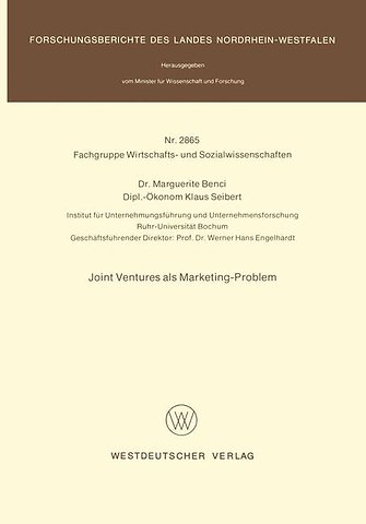 Joint ventures als Marketing-Problem