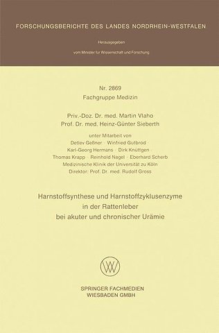 Harnstoffsynthese und Harnstoffzyklusenzyme in der Rattenleber bei akuter und chronischer Urämie