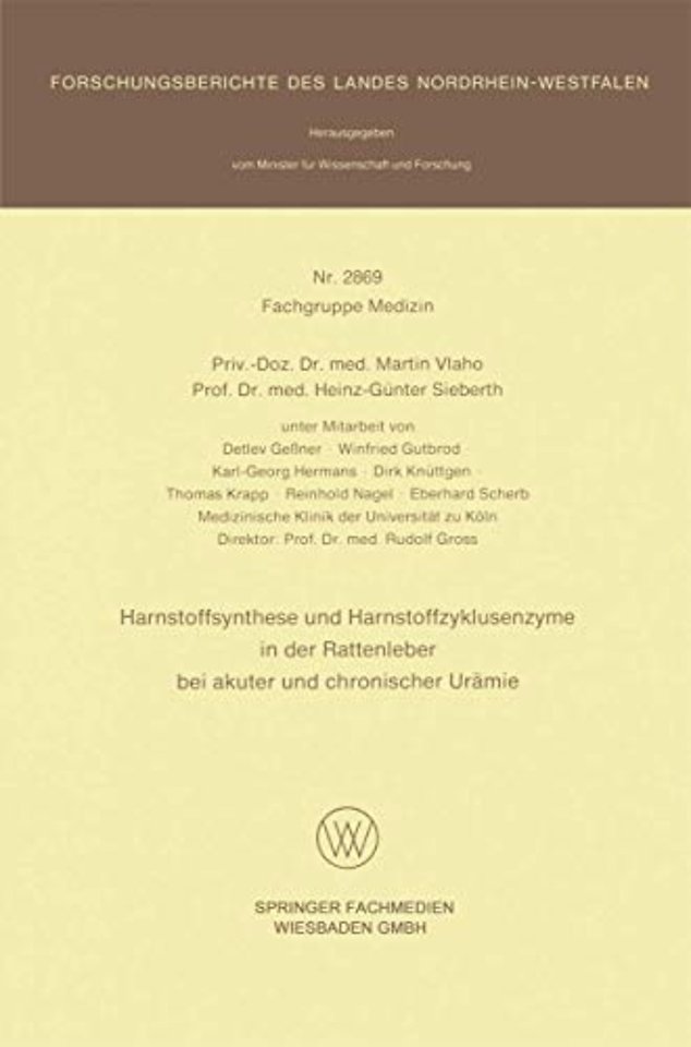 Harnstoffsynthese und Harnstoffzyklusenzyme in der Rattenleber bei akuter und chronischer Urämie