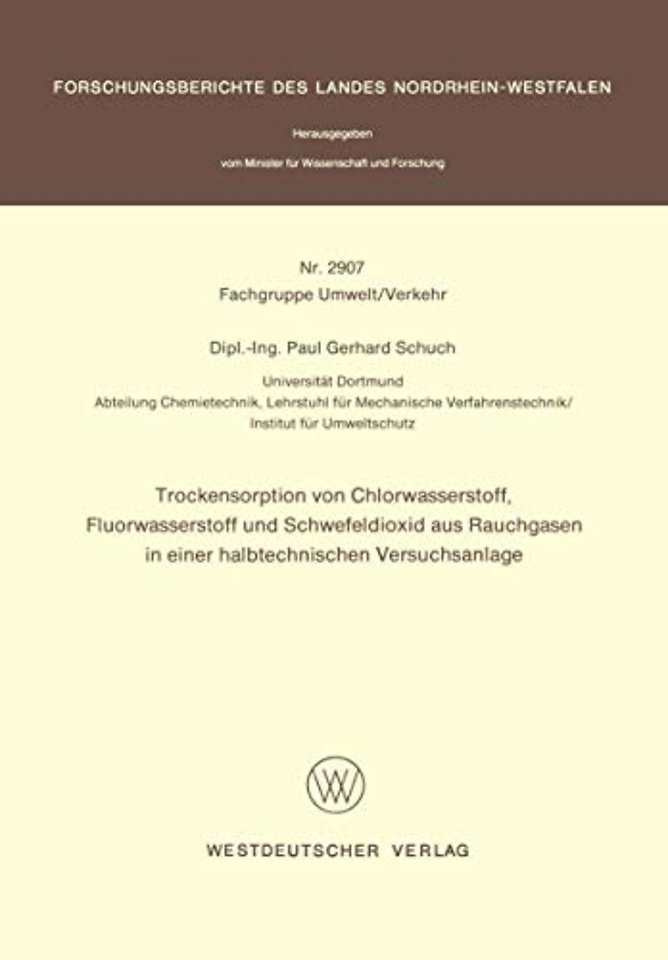 Trockensorption von Chlorwasserstoff, Fluorwasserstoff und Schwefeldioxid aus Rauchgasen in einer halbtechnischen Versuchsanlage