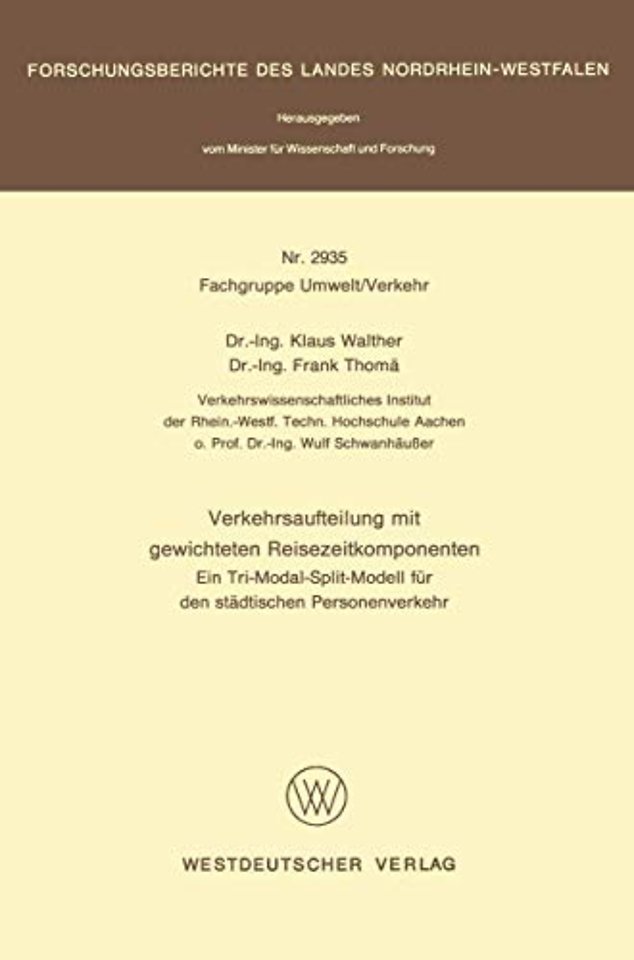 Verkehrsaufteilung mit gewichteten Reisezeitkomponenten