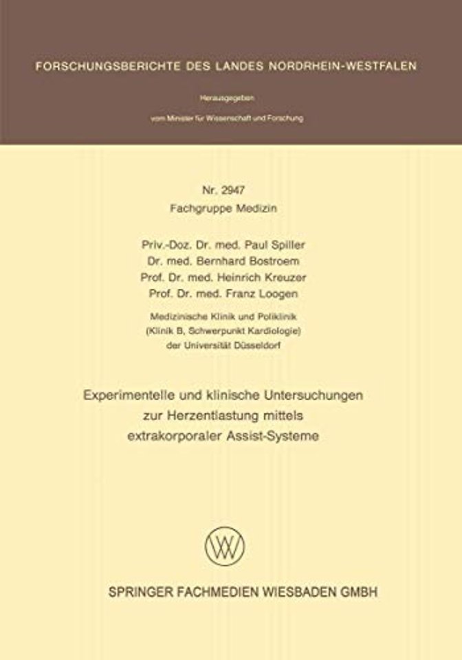 Experimentelle und klinische Untersuchungen zur Herzentlastung mittels extrakorporaler Assistsysteme