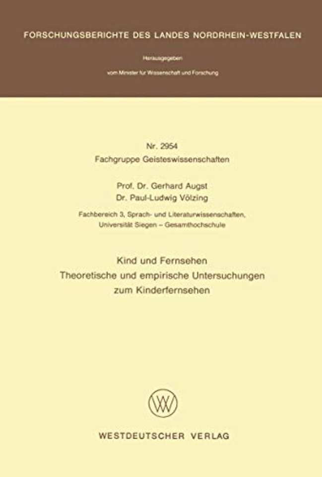 Kind und Fernsehen