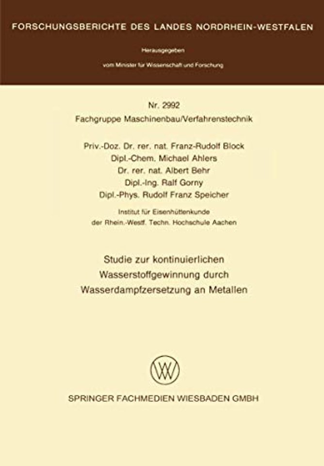 Studie zur kontinuierlichen Wasserstoffgewinnung durch Wasserdampfzersetzung an Metallen
