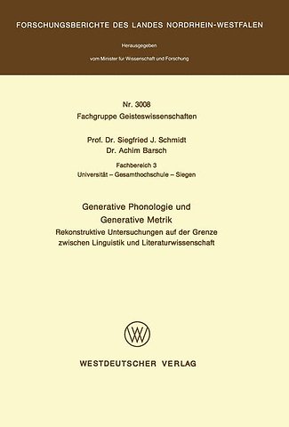 Generative Phonologie und Generative Metrik