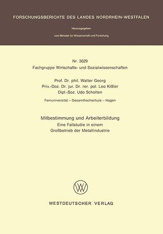 Mitbestimmung und Arbeiterbildung