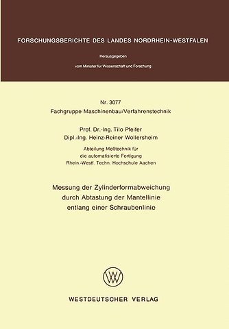 Messung der Zylinderformabweichung durch Abtastung der Mantellinie entlang einer Schraubenlinie