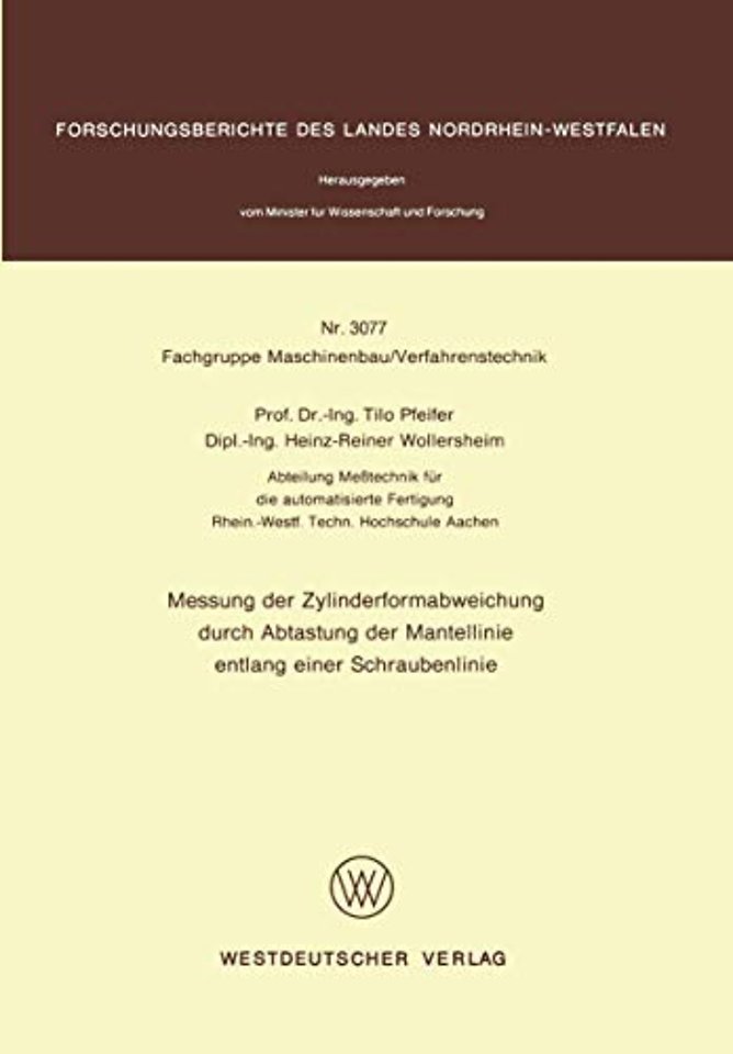 Messung der Zylinderformabweichung durch Abtastung der Mantellinie entlang einer Schraubenlinie